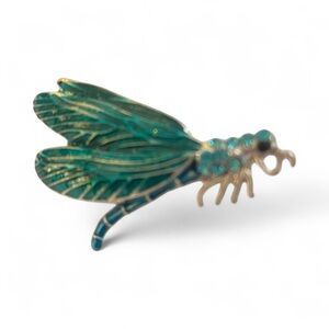 Teal Dragonfly Brooch
